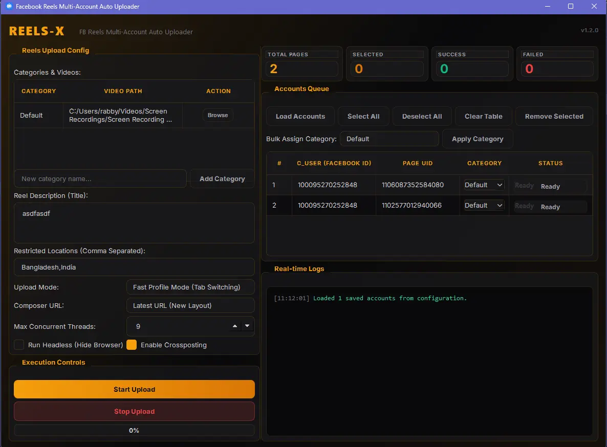 Reels Uploader Bot